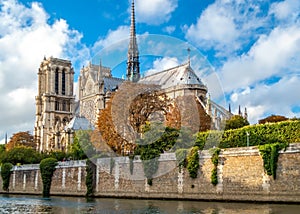 Notre Dame de Paris in Autumn