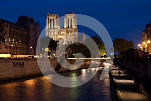 Notre Dame de Paris in the Evening