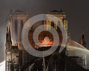 Notre dame de paris fire April 2019