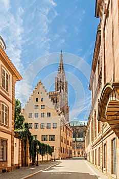 Notre Dame de Strasbourg Cathedral on Rue du Rohan