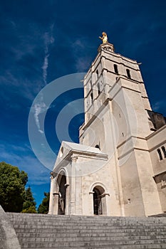 Notre dame des doms cathedral in Avignon photo
