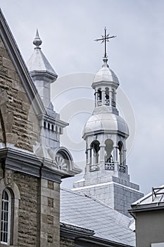 Notre-Dame-des-Victoires church in  Royale in Old Quebec