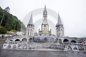 Notre Dame du Rosaire de Lourdes Basilica of our Lady of the Rosary the roman Catholic church in Lourdes, France