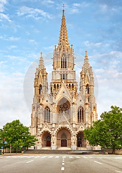 Notre Dame du Sablon`s Cathedral in Brussels, Belgium