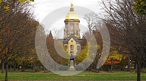 Notre Dame in the fall