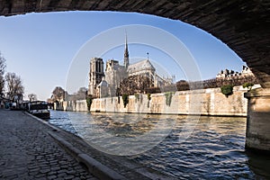 Notre Dame gothic cathedral in Paris