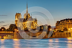 Notre Dame in Paris at dawn