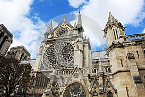 Notre Dame Paris France with gargoyles