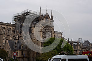 Notre-Dame Rose Window After Fire