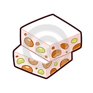 Nougat cartoon illustration