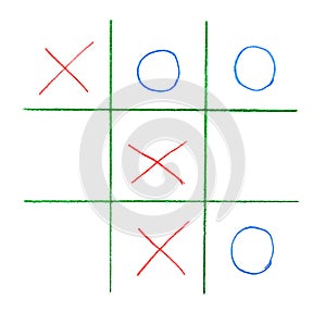 Noughts and crosses game