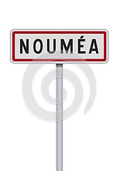 City of Noumea entrance road sign photo