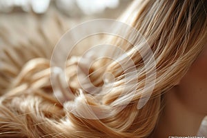 Nourish hair of shampoo or serum, oil for curly hair. Repair damaged hair concept