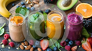 Nourish your body with healthy breakfast options, including superfoods and refreshing smoothies photo