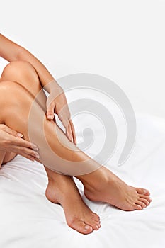 Nourished female legs photo