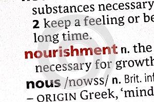 nourishment