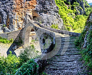 The Noutsou bridge in Northern Greece