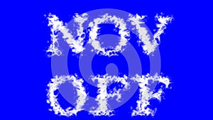 Nov Off cloud text effect blue isolated background photo