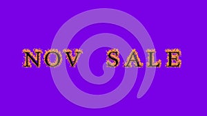 Nov Sale fire text effect violet background photo