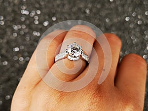 Nova Carat Synthetic Diamond Ring photo
