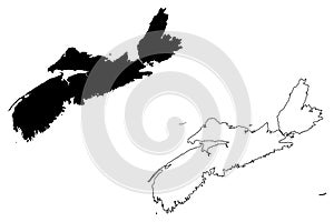 Nova Scotia Canada map vector