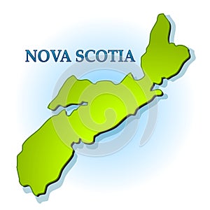 Nova Scotia Map Outline Isolated