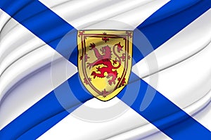 Nova Scotia waving flag illustration.