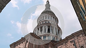 Novara city, Piedmont, Italy. Dome of San Gaudenzio Basilica. Cupola and belfry of San Gaudenzio church. Cultural and