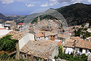 Novara Di Sicilia Village View From High Point, Sicily
