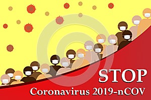 Novel coronavirus (2019-nCoV). People in medical masks. Protection against a dangerous virus. Stop coronavirus
