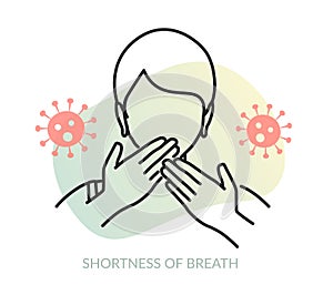 Novel Coronavirus - COVID-19 - Shortness of Breath - Icon