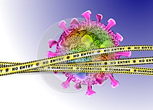 Novel Coronavirus COVID concept. Danger of Virus outbreak. Fight against 2019-nKoV flu. Health risk, immunology, virology,