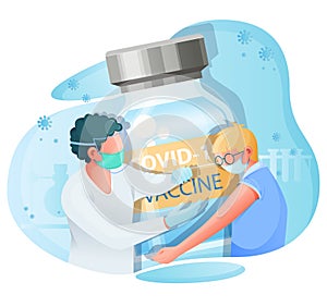 Novel Coronavirus - Vaccination Program in Children - Illustration