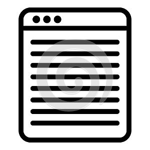 Novel scenario icon, outline style