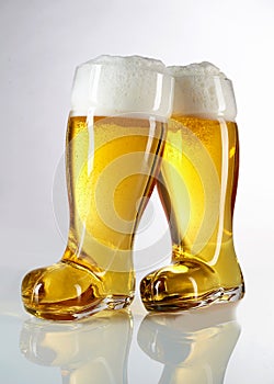 Novelty boot shaped beer glasses