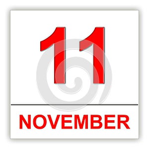 November 11. Day on the calendar.