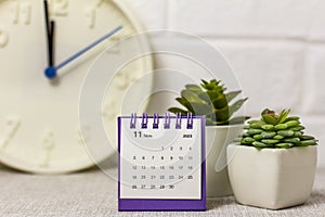 November 2023 Monthly desktop calendar for November 2023 on the desktop