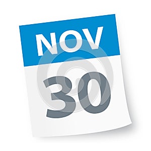 November 30 - Calendar Icon