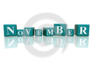 November in 3d cubes