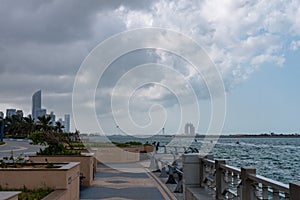 View of Corniche Beach, Abu Dhabi