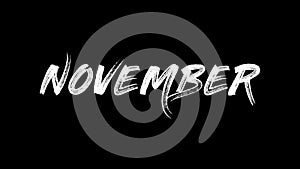 November with black background for calendar. And November is the eleventh and penultimate month of the year.