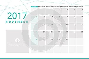 November 2017 calendar