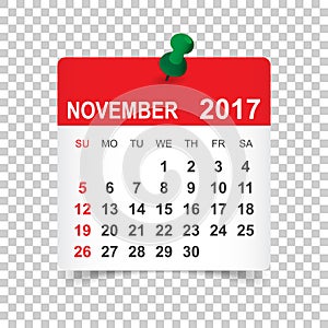 November 2017 Calendar