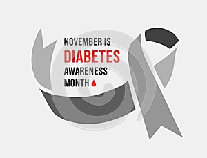 November Diabetes Awareness Month. Vector illustration