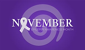 November Epilepsy Awareness Month Background Illustration