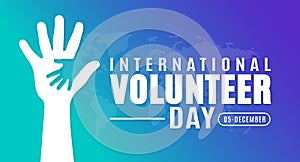 November is International Volunteer day background template. Holiday concept.