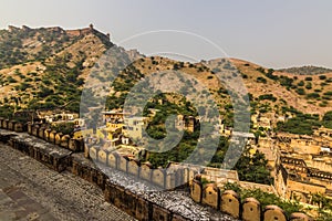 November 04, 2014: Landscape around the Amber Fort in Jaipur