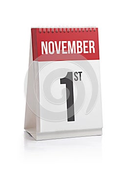 November Month Days Calendar First Day