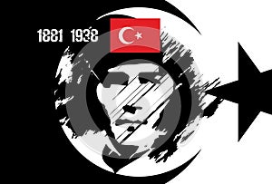 10 November, Mustafa Kemal Ataturk Death Day anniversary. photo