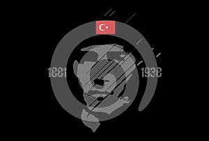 10 November, Mustafa Kemal Ataturk Death Day anniversary. photo